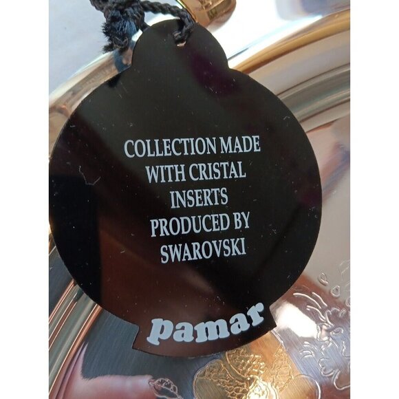 Rare Pamar MGM INOX 18/10 Swarovski Crystal Signed Artist Gold Etched With Box - Picture 13 of 16